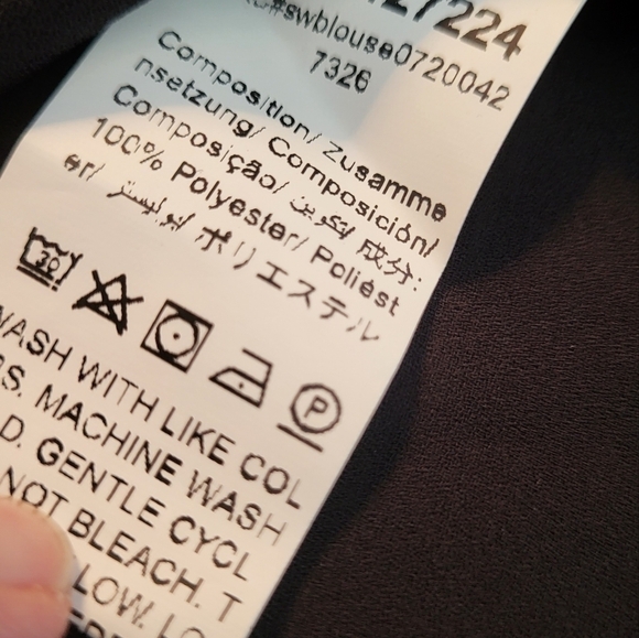 Dobby Mesh Dot Shoulder Ruffle Frill Trim Top Size 14 - Picture 10 of 12